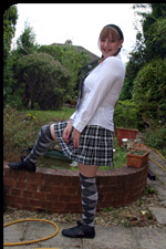 Cherry adams looks nice in her school uniform